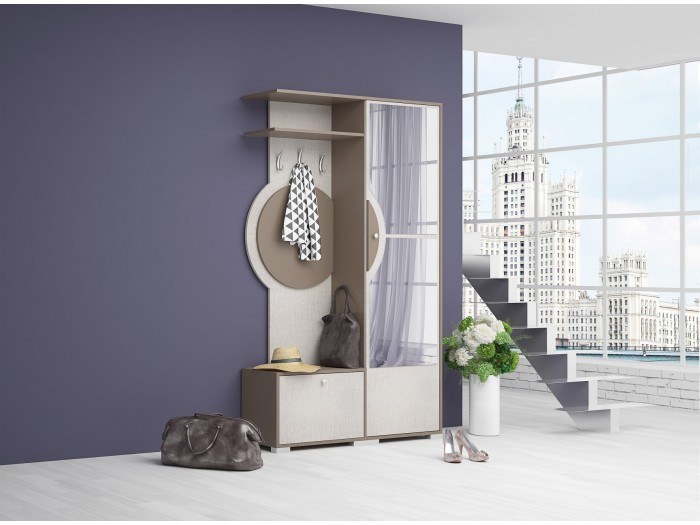 Портманто Фини (тъмно капучино/лино канова)